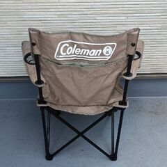 美品 コールマン(Coleman) チェア アウトドア キャンプ用 約3.2kg カップホルダー付き グレージュ  の画像