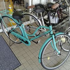 リユースのサカイ栃木店★ジモティ割あり★  自転車 27インチ グリーン クリーニング済み TC10482の画像