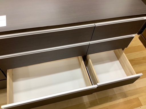 【トレファク　ラパーク岸和田店】４段チェスト　ワイド　2×4　ブラウン