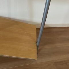 【引き取り希望】4段ラック 木目×スチール シンプル収納棚の画像