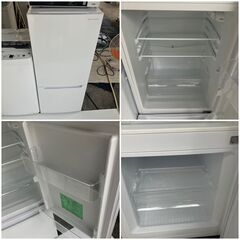 【売り切れました】早いもの勝ち♬高年式 家電セット 4点付（冷蔵庫 洗濯機 電子レンジ コードレス掃除機）配送設置無料♬お引っ越し日時に合わせてお届け致します♬の画像