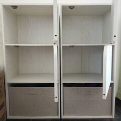 【2セット価格】扉付きカラーボックス の画像