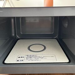 [山善] 電子レンジ 18L フラットテーブル YRL-F180(B) の画像