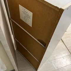 3段ボックス　　カラーボックス　白の画像