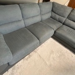 ニトリ　布張りカウチソファの画像