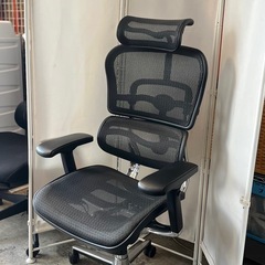【武蔵小山店】 エルゴヒューマン プロ ハイバック ヘッドレスト付き 黒 Ergohuman Pro High Back with Headrest Black オフィスチェア Office Chair デスクチェア Desk Chair エルゴノミクスチェア Ergonomic Chair OAチェア OA Chair メッシュチェア Mesh Chairの画像