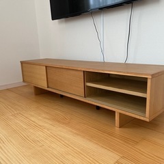 お値下げ可！【廃盤品】無印良品AVラック　オーク材　 の画像