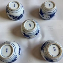 湯呑み5個セット中古の画像