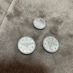 古銭　一銭と五銭2枚　の画像