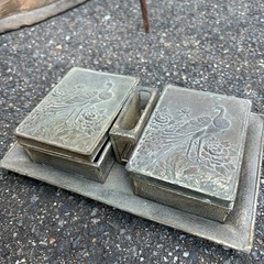 火鉢セット　インテリア　DIY 古道具の画像