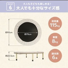 トランポリン　耐荷重115kgの画像