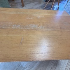 MUJI 無印良品 木製 ローテーブル タモ材 引出し付き 廃盤品の画像