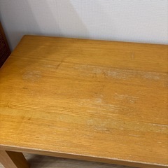 MUJI 無印良品 木製 ローテーブル タモ材 引出し付き 廃盤品の画像