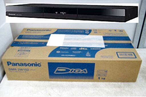 【 新品　未開封 】Panasonic　ブルーレイレコーダー　DMR-2W102　DIGA　BD　HDD　1TB　2チューナー　ディーガ Blu-ray　recorder　⑤