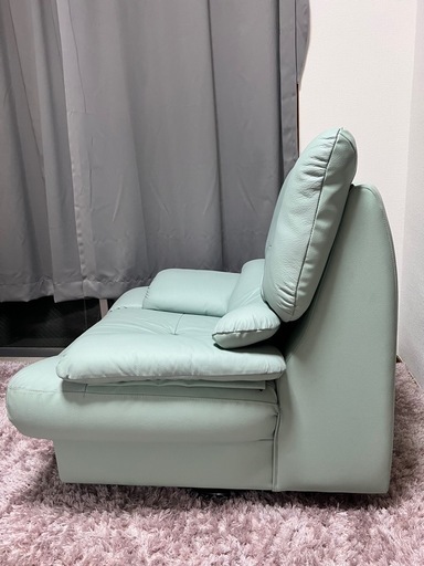 ミントグリーン 1人掛け回転ソファ