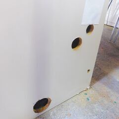 【JM737】クリナップ 木キャビキッチン 流し台 キッチン 包丁収納あり 幅150cm シンク ステンレス バックガード付きの画像