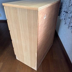 【取引中】タンス74×45×高92cm ライトウッド ナチュラルウッド　木目の画像