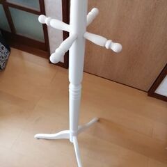 洋服かけ　ポールスタンド　白の画像