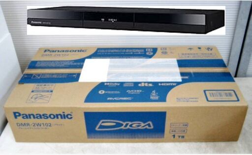 【 新品　未開封 】Panasonic　ブルーレイレコーダー　DMR-2W102　DIGA　BD　HDD　1TB　2チューナー　ディーガ Blu-ray　recorder　⑦