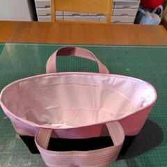 ハンドメイド　ツートンカラートートバッグの画像
