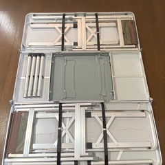 コンロ台つきBBQテーブル　イスつきの画像