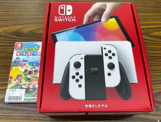 【ただいま商談中となりました】Nintendo Switch 有機EL コンプリート新古品➕どうぶつの森ソフト中古