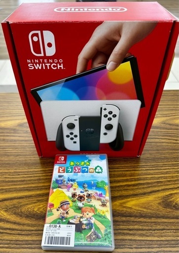 【ただいま商談中となりました】Nintendo Switch 有機EL コンプリート新古品➕どうぶつの森ソフト中古