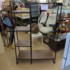 スタイルハンガー2wayラック​ おしゃれなハンガーラック 棚あり 状態良 【こちらは店舗です。浜村鹿野温泉ICから3分 買取本舗 宮本リサイクル 営業時間9～19時 定休日水曜のみ←連絡できませんm(_ _)m】の画像