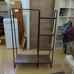 スタイルハンガー2wayラック​ おしゃれなハンガーラック 棚あり 状態良 【こちらは店舗です。浜村鹿野温泉ICから3分 買取本舗 宮本リサイクル 営業時間9～19時 定休日水曜のみ←連絡できませんm(_ _)m】の画像