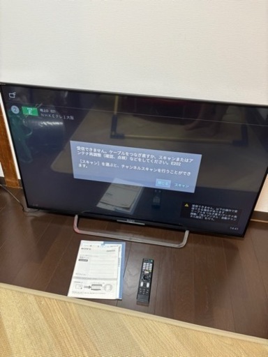 SONY BRAVIA TV 49インチ　リモコン、説明書付き