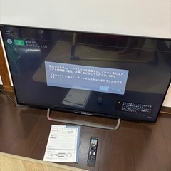 SONY BRAVIA TV 49インチ　リモコン、説明書付きの画像