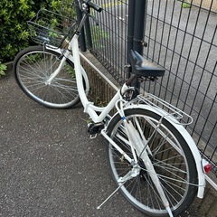 成約済み【パンク中】折りたたみシティサイクル自転車　26インチ　ギア付きの画像