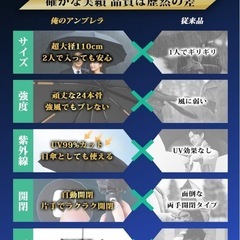 新品　俺の折りたたみ傘 超大サイズ 12本骨 ワンタッチ自動開閉の画像