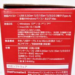 BUFFALO 外付けハードディスク　HD-NRLD04.0U3-BA　動作良好　4TB　　HDD　ブラック　バッファローの画像