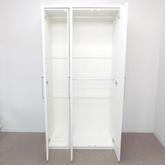 新札幌 ニトリ ワードローブ WISH2 100WR 衣類収納 ホワイト系 幅1002×奥行543×高さ2006mm No.3574の画像