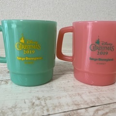 ディズニークリスマス柄コップ　2個セットの画像