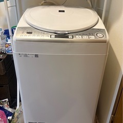 シャープ洗濯乾燥機　8kg ES-TX8D 2020年製の画像