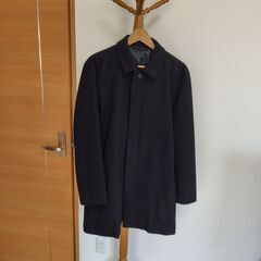 無印良品　メンズウールコート　黒の画像