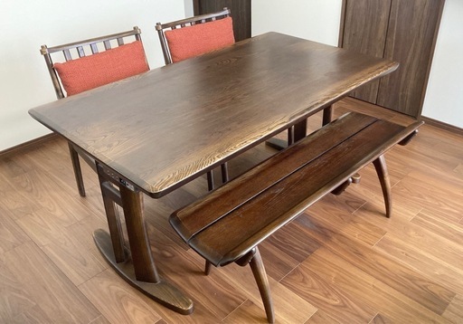 【9/20迄】IDC 大塚家具　ダイニングセット【ベンチ付】