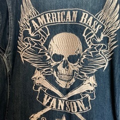 VANSON
デニムオールインワン つなぎ ユーズド加工 フライングスカルの画像