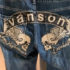 VANSON
デニムオールインワン つなぎ ユーズド加工 フライングスカルの画像