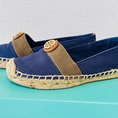 トリーバーチ　TORY BURCH エスパドリーユ　21.5 牛革　コットンの画像