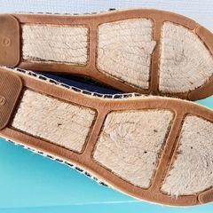 トリーバーチ　TORY BURCH エスパドリーユ　21.5 牛革　コットンの画像