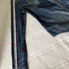 100円　デニムシャツ　アイロン不要綿100%の画像