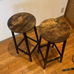 カウンターチェア　2個セットの画像