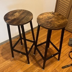カウンターチェア　2個セットの画像