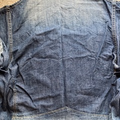 100円　デニムシャツ　アイロン不要綿100%の画像