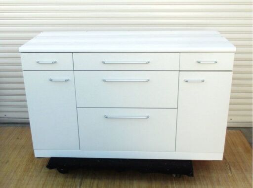 サニー　ボード　コルト140W（下代のみ）1116　ホワイト　白家具　Sunny　レンジ　棚　置台　キッチンボード　カウンター　収納棚