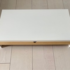 ★1000円【美品】IKEA イケア ELLOVEN エロヴェン 引き出し付きモニタースタンド ホワイトの画像