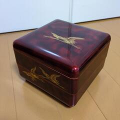 【美品】重箱　二段　鶴　お正月の画像